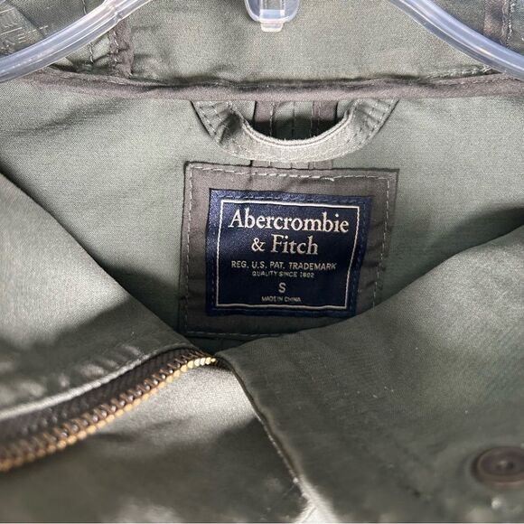 Abercrombie & Fitch Anorak Utility Cotton Canvas Hooded Pull Waist Jacket Small - Picture 7 of 7